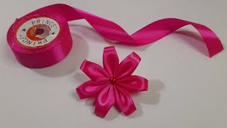 How to Make Ribbon Flowers  Ribbon Flower Crafts Ideas  DIY Ribbon Flowers [upl. by Matthieu]