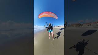 Paramotor Foot Drag  the Beach paramotor aviation adventure beach sand insta360x3 travel [upl. by Airetal289]