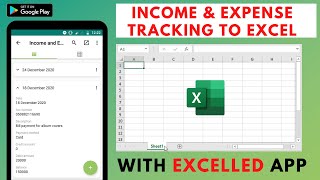 Income amp Expense Tracking Excel Sheet Using Excelled App  Excel Spreadsheet App [upl. by Anemix]