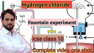 hydrogen chloride class 10 icse ll hydrogen chloride class 10 icse one shot ll fountain experiment [upl. by Nosloc]