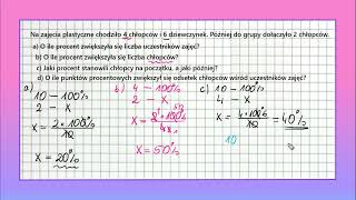 PROCENTY od podstaw zadania tekstowe z procentami klasa 6 i 7 zadanie 6 [upl. by Hailed]