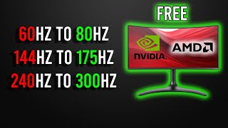 How to OVERCLOCK any Monitor for FREE NVIDIA amp AMD [upl. by Marou]