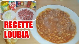 RECETTE LOUBIA TAJINE HARICOTS BLANCS TOMATE KEFTA [upl. by Novit]