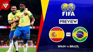 🔴 SPAIN vs BRAZIL  FIFA Matchday International Friendly Match Preview✅️ Predictions Highlights❎️ [upl. by Sanyu]