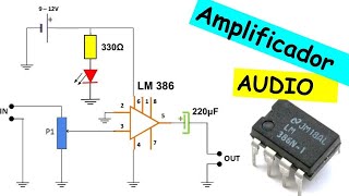 AMPLIFICADOR AUDIO CON LM 386  Proyecto escolar muy fácil [upl. by Timothea769]