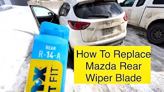 How To Replace Mazda Rear Wiper Blade [upl. by Cinemod486]