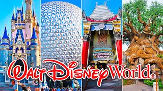 Walt Disney World 2024  4 Park Tour  Magic Kingdom EPCOT Hollywood Studios and Animal Kingdom [upl. by Meletius]