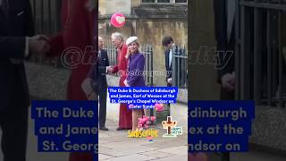 The Duke amp Duchess of Edinburgh and James Earl of Wessex at the Easter Sunday service [upl. by Chaworth]