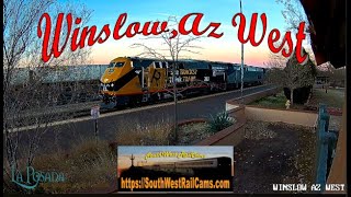 Winslow AZ  BNSF Seligman Sub MP 2854  West  SouthWest RailCams LIVE [upl. by Eenaej]