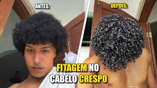 COMO FAZER FITAGEM NO CABELO CRESPO  CACHEADO passo a passo [upl. by Ajam]