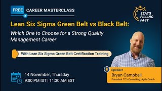 Lean Six Sigma Green Belt vs Black Belt  Lean Six Sigma Certification  Lean Six Sigma Simplilearn [upl. by Mathi]