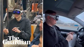 Safety concerns after people filmed using Apple Vision Pro headset [upl. by Baptist]