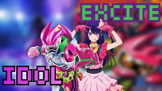 EXCITE x IDOL  Mashup Oshi no Ko amp Kamen Rider ExAid [upl. by Jordanna]