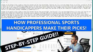 How PROFESSIONAL SPORTS HANDICAPPERS Make Their Picks  How To Guide  Full StepByStep Process [upl. by Ashraf]