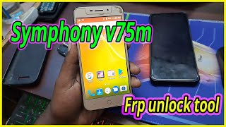 how to symphony v75m frp unlock tool  Google account Remove Fix Problem 100 Solution [upl. by Semela]