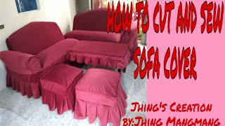 How to Cut and Sew Sofa CoverEasy Tutorial [upl. by Gayn]