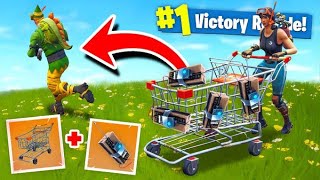 TROLLING With EXPLOSIVE SHOPPING CARTS In Fortnite Battle Royale [upl. by Aitropal]