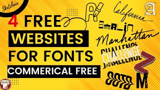 Free Fonts for Commercial use  Top 4 Website for Free Commercial use Fonts [upl. by Lladnew]