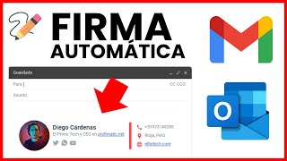 Crea una FIRMA profesional para Gmail y Outlook en 5 minutos [upl. by Llimaj]