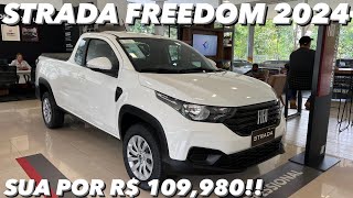 Fiat Strada Freedom 13 CS 2024  O MELHOR custo benefício da linha 2024 da Strada 4K [upl. by Tews]