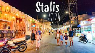 Stalis Crete walking tour 4k Greece 2024 [upl. by Hedwig]