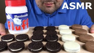 ASMR OREO amp MARSHMALLOW FLUFF Crunchy Eating Sounds Mukbang NO TALKING  Russian ASMR [upl. by Fuller647]