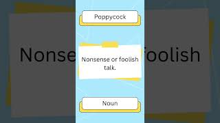 Word of the day poppycock englishshorts learnenglish englishvocabulary [upl. by Wendye]