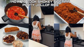 HOW TO PREPARE JOLLOF BASE SAUCE  HOW TO COOK SMOKEY NIGERIAN PARTY JOLLOF RICE [upl. by Anairad]