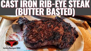 Cast Iron Rib Eye Steak  Butter Basted   The Best Steak youll ever make [upl. by Rica]