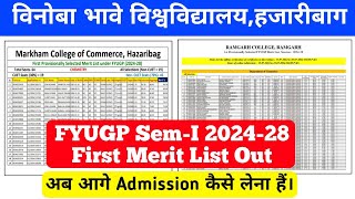 VBU SEMESTERI Merit List Out 202428  VBU Merit List kaise dekhe [upl. by Odranar573]