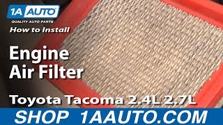 How to Replace Engine Air Filter 9504 Toyota Tacoma 24L27L [upl. by Sher876]