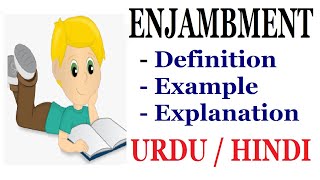 What is Enjambment Literary Device Explain in Hindi  Urdu [upl. by Punke]