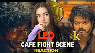 Russian Girl Reacts  Leo cafe fight scene [upl. by Carlos]