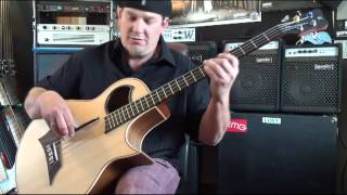 Warwick Product Specialist Andy Irvine DEMO Warwick Alien Acoustic Bass [upl. by Aruasor583]