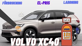 Volvo XC40 Recharge FörbrukningElprisLaddningsalternativBensinDieselprisElbilens Historia [upl. by Machos66]