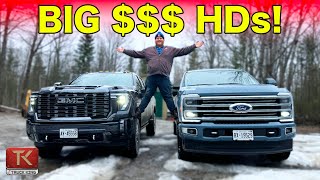 Ford F250 Limited vs GMC Sierra 2500 Denali Ultimate  Which Luxury Truck is Better [upl. by Memberg]