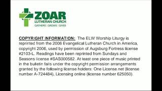 Zoar Lutheran Church 11022024 [upl. by Oravla77]