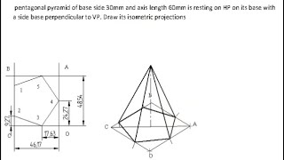 Isometric projection Problem No 10 Isometric projection Computer Aided engineering drawing BCEDK103 [upl. by Nanine125]