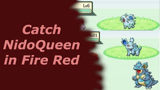 How to Catch Nidoran f Nidorina Nidoqueen in Pokemon Fire Red [upl. by Ndnarb633]