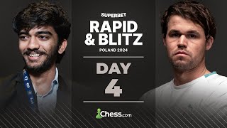 PRAGG DEFEATS CARLSEN  SUPERBET POLAND RAPID AND BLITZ DAY 4 [upl. by Malvia829]