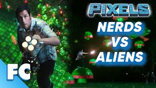 Pixels Clip Nerds VS Aliens 👾🕹️  Adam Sandler Kevin James  Comedy SciFi Adventure  FC [upl. by Joly]