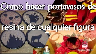 Como hacer portavasos en resina de cualquier figura SIN MOLDES tutorial detallado [upl. by Enitsirhc47]