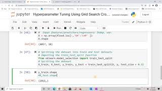 Hyperparameter Optimization Using Grid Search CV Method in Jupyter Notebook [upl. by Granger383]