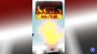 Showcasing flamarang glove in slap battles [upl. by Nyrem]