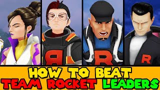 How to beat ALL TEAM GO ROCKET LEADERS amp GIOVANNI in Pokemon Go Fest Battle Challenge [upl. by Senalda]