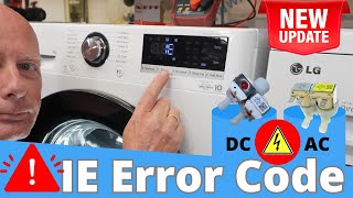 LG washing machine IE or 1E Error code Washer not filling in allocated period of time [upl. by Eiznikcm]