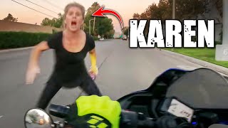 WILD KAREN ON THE LOOSE vs BIKER  REV UP YOUR LIFE WITH MOTORCYCLE [upl. by Idroj836]