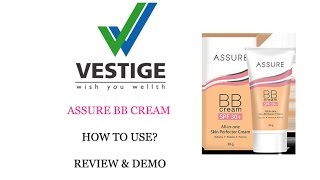 VESTIGE ASSURE BB CREAM HOW TO USE BENEFITS amp REVIEW  vestige product demo [upl. by Chatwin]