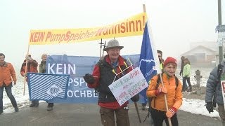 Protestmarsch gegen Pumpspeicherkraftwerk am Jochberg Kochel am See 111213 [upl. by Siul575]