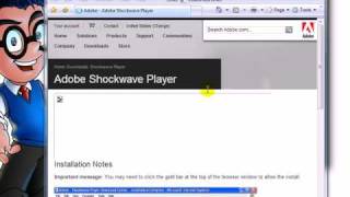 HowTo Install Adobe Shockwave in Internet Explorer [upl. by Einnoj187]